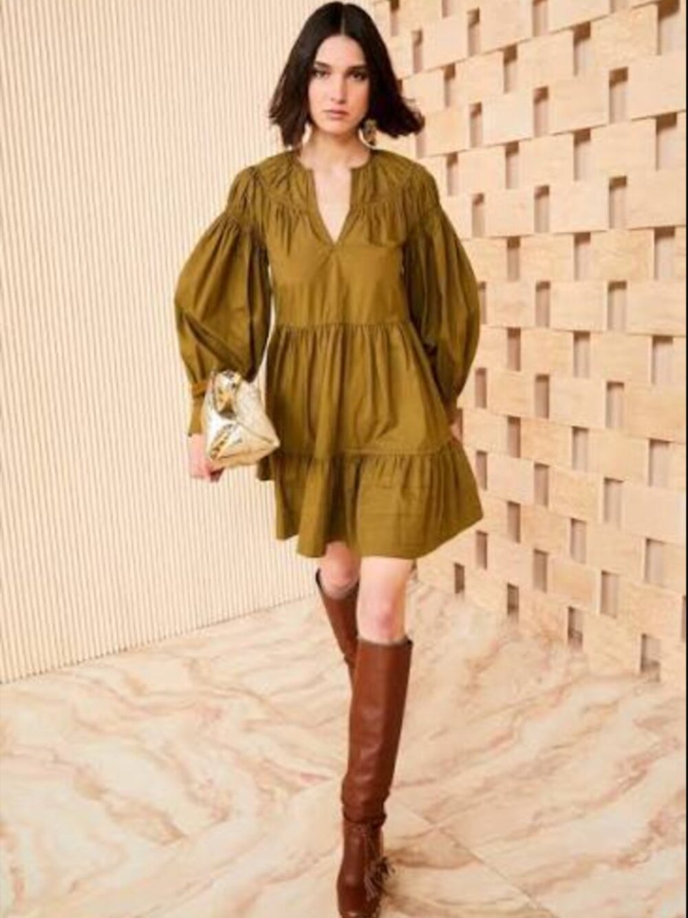 Ulla Johnson Rosa Poplin Mini Dress Willow Sz 6